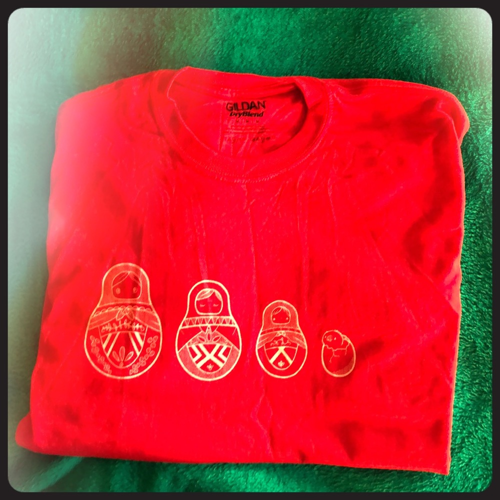 Red Russian Nest Doll T-Shirt Medium